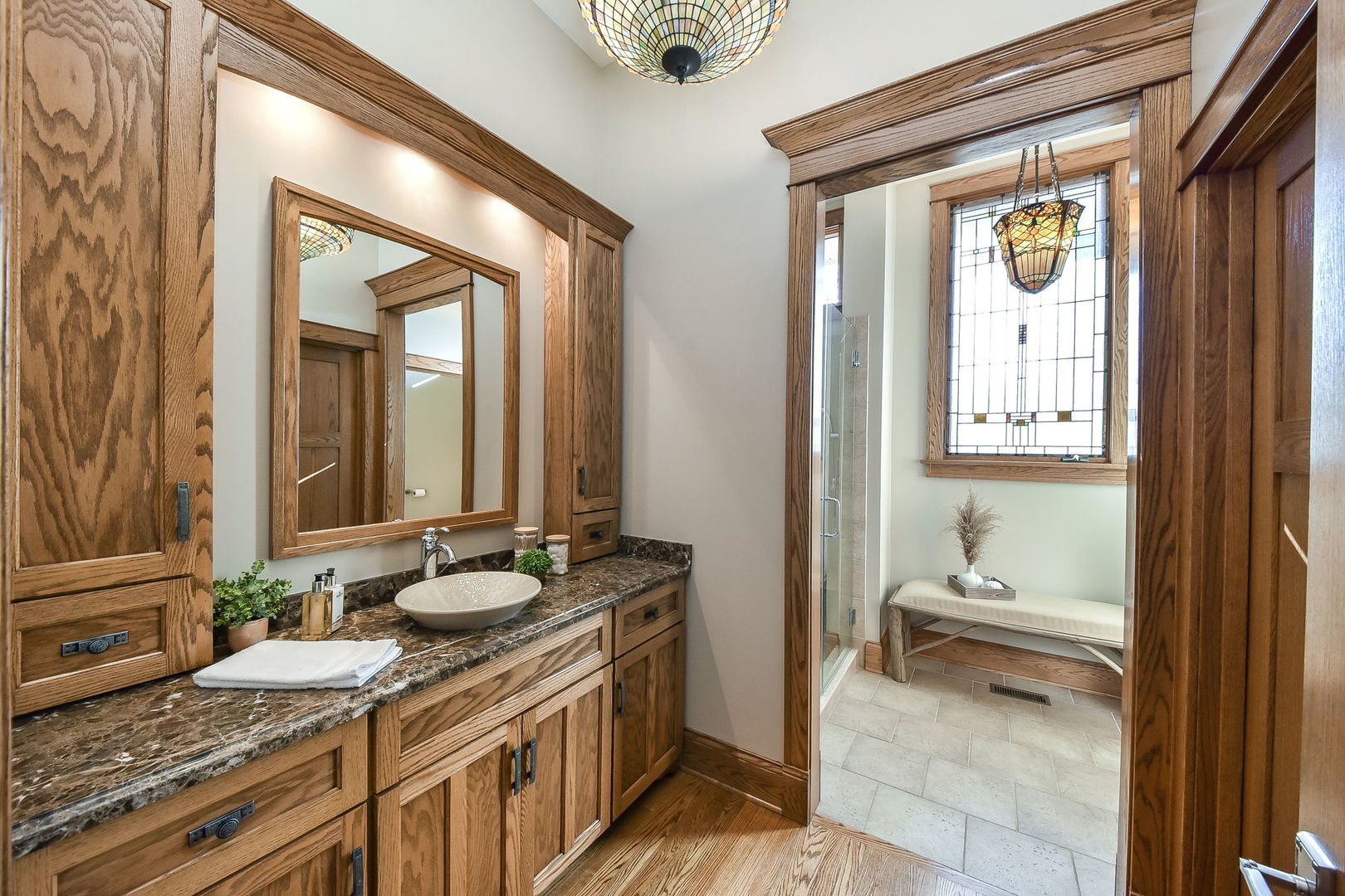 31 6n705 Il Rte Street St. Charles, IL 60175 - Photo 21 of 61 a bathroom with a granite countertop sink and a mirror