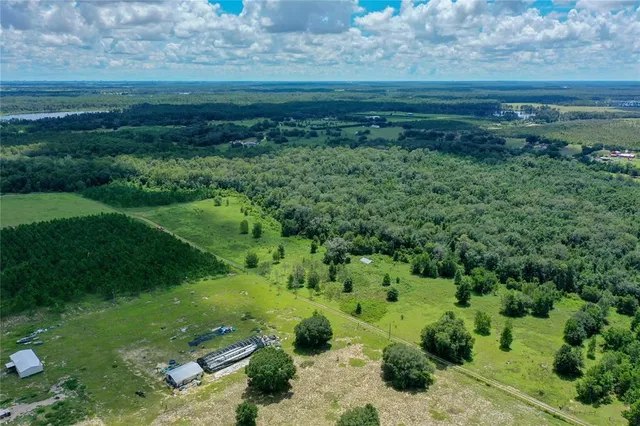 a view of a garden with a building
