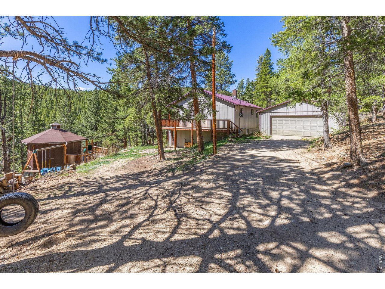 414 Upper Travis Gulch Road Black Hawk, CO 80422 - Photo 7 of 50 a view of a backyard with a patio
