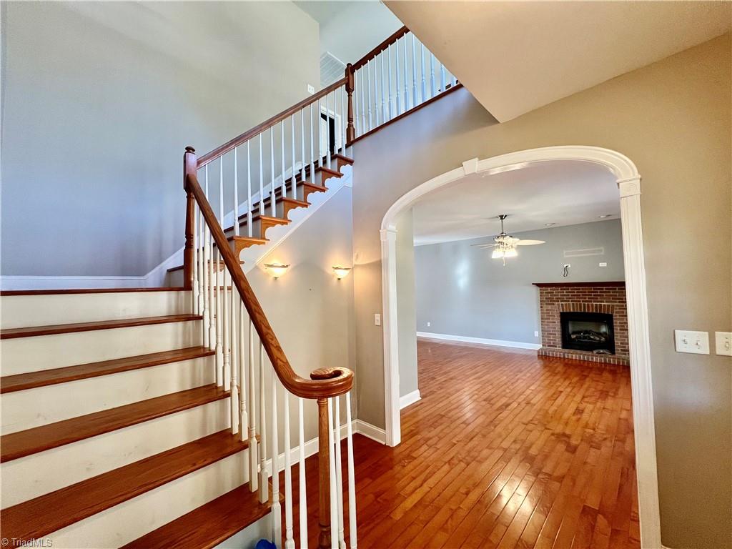 1114 Red Top Road Wilkesboro, NC 28697 - Photo 9 of 29 Beautiful staircase leading upstairs.
