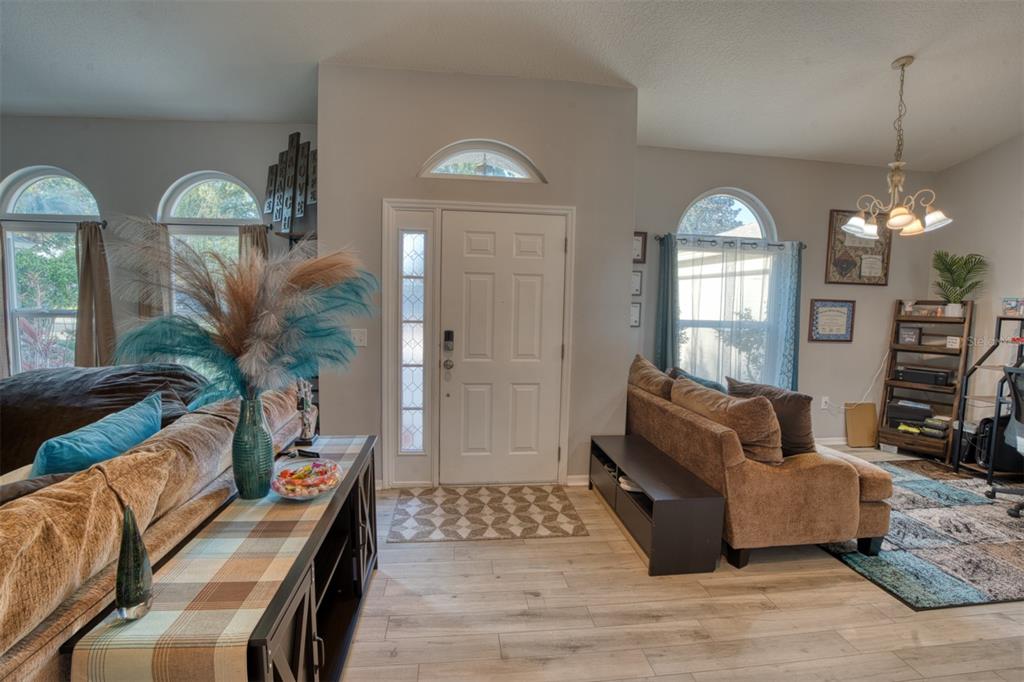 4303 Orange Ridge Court Valrico, FL 33596 - Photo 2 of 40 a living room with furniture and a fireplace
