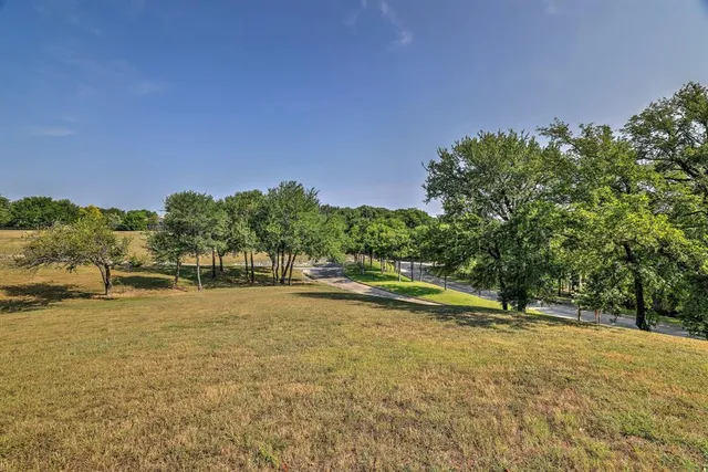 a view of an outdoor space and swimming pool