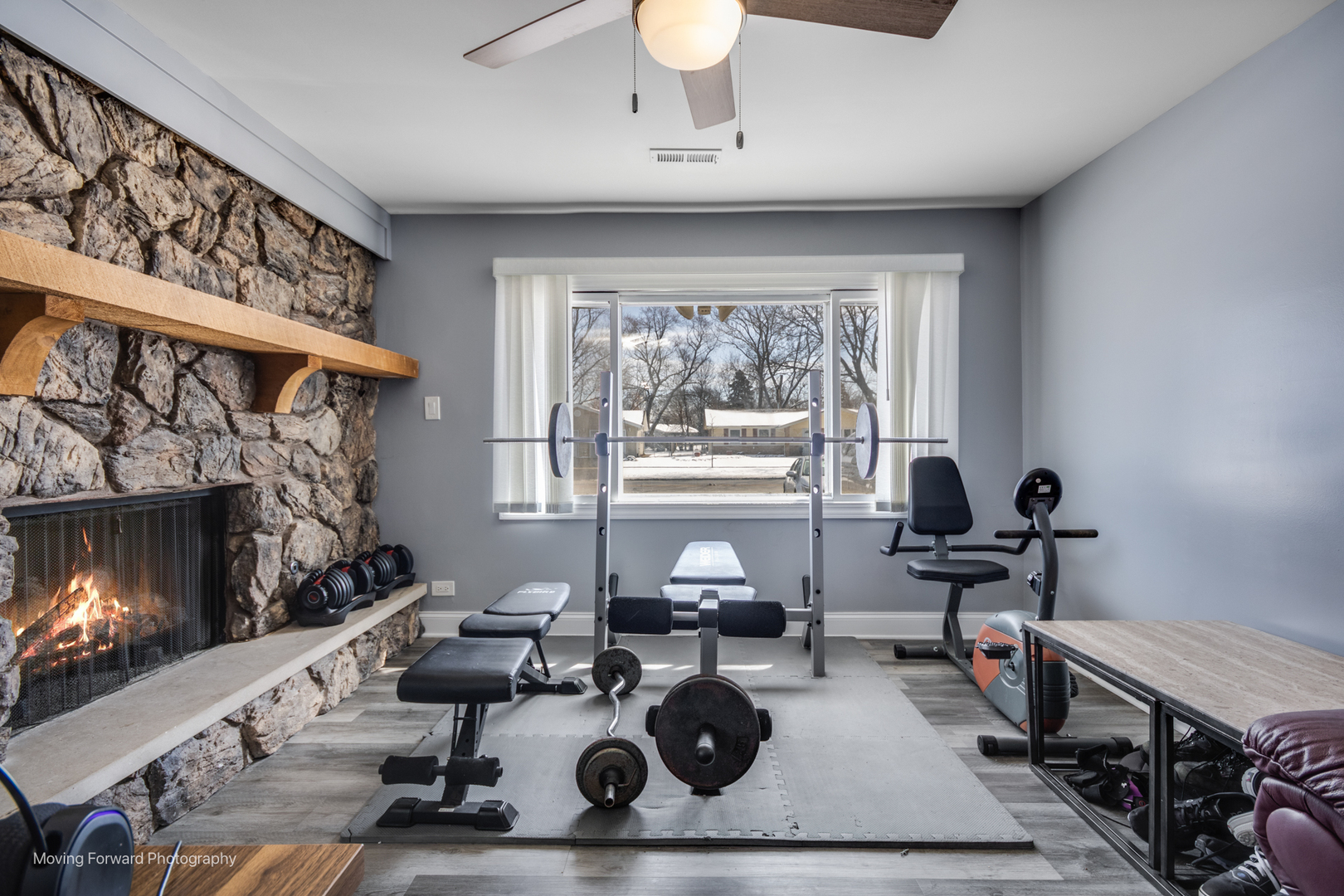 214 Springinsguth Road Schaumburg, IL 60193 - Photo 25 of 29 a living room with furniture a window and a fireplace