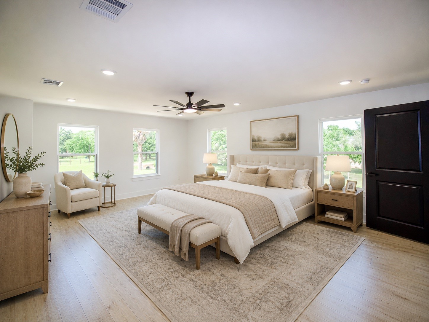54 Windmill Road Hempstead, TX 77445 - Photo 18 of 26 a bedroom with a bed couch and a window