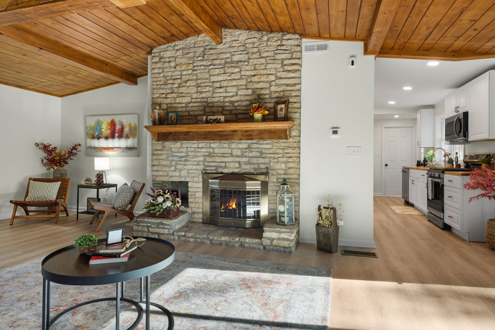 275 Indian Trail Lake In The Hills, IL 60156 - Photo 15 of 25 a living room with furniture and a fireplace