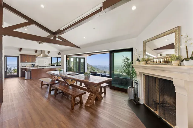 a view of a city from a balcony