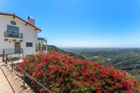 a view of a city from a balcony