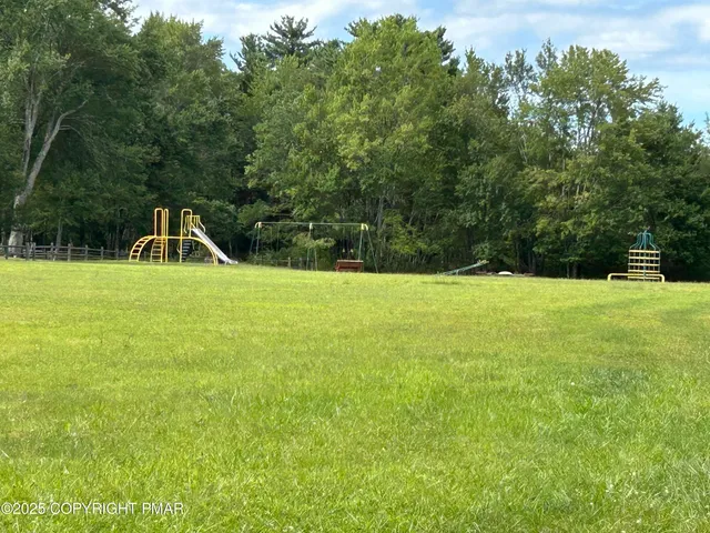 a view of a lake from a yard