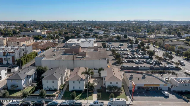 an aerial view of a city
