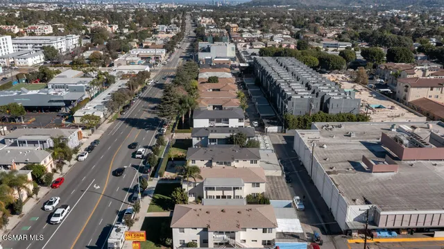 an aerial view of a city