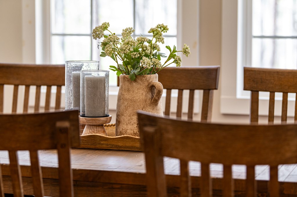 219 Fairview Drive Morganton, GA 30560 - Photo 24 of 61 a dining room with furniture a potted plant and a book shelf