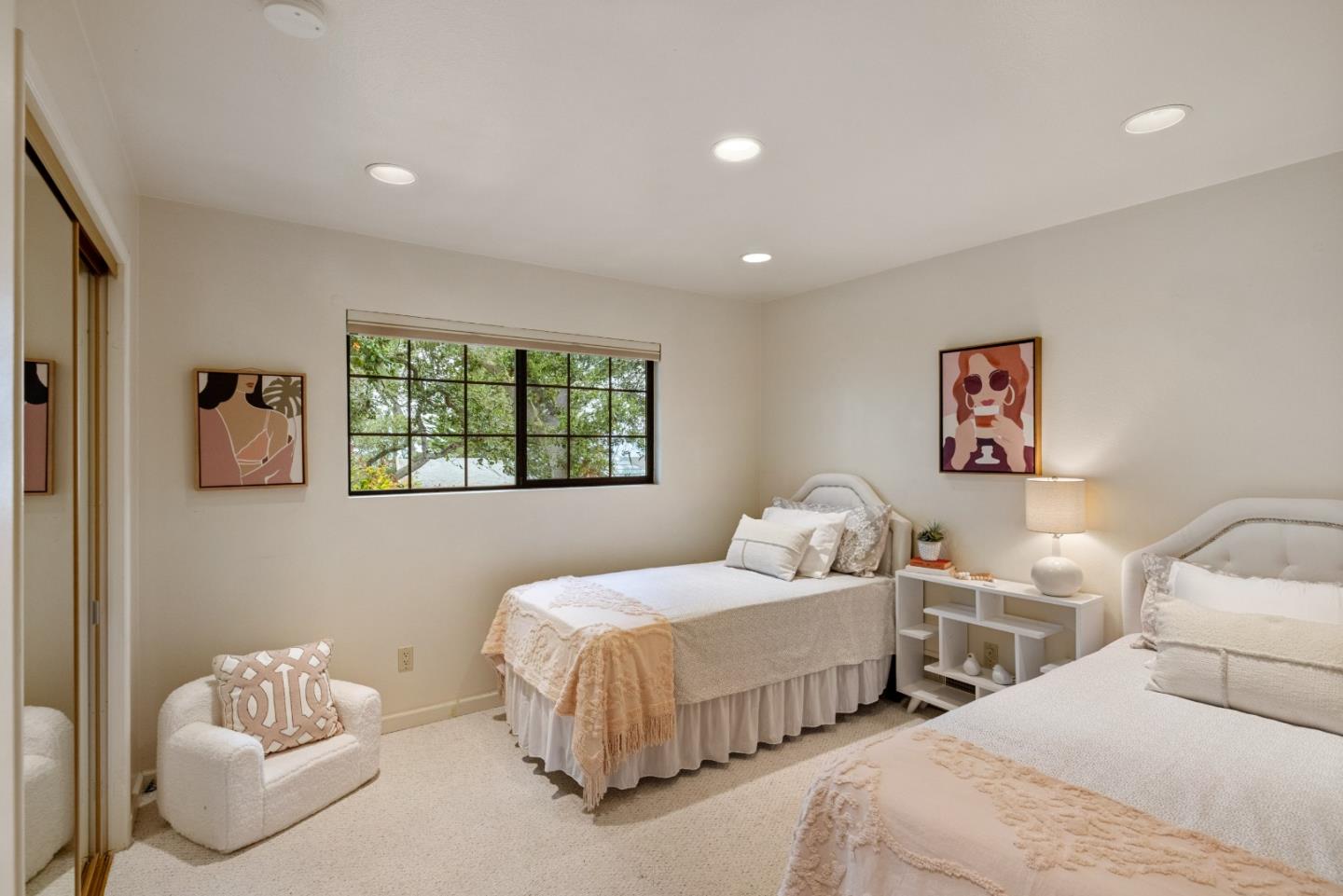 777 Parcel Street Monterey, CA 93940 - Photo 15 of 21 a bedroom with two beds and a large window