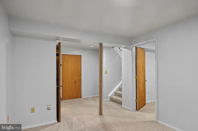 a view of an entryway with staircase