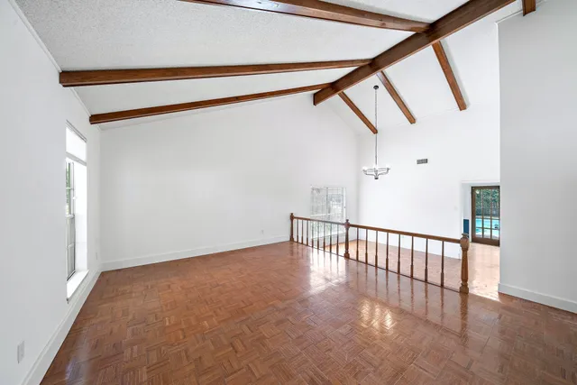 a view of hallway with stairs