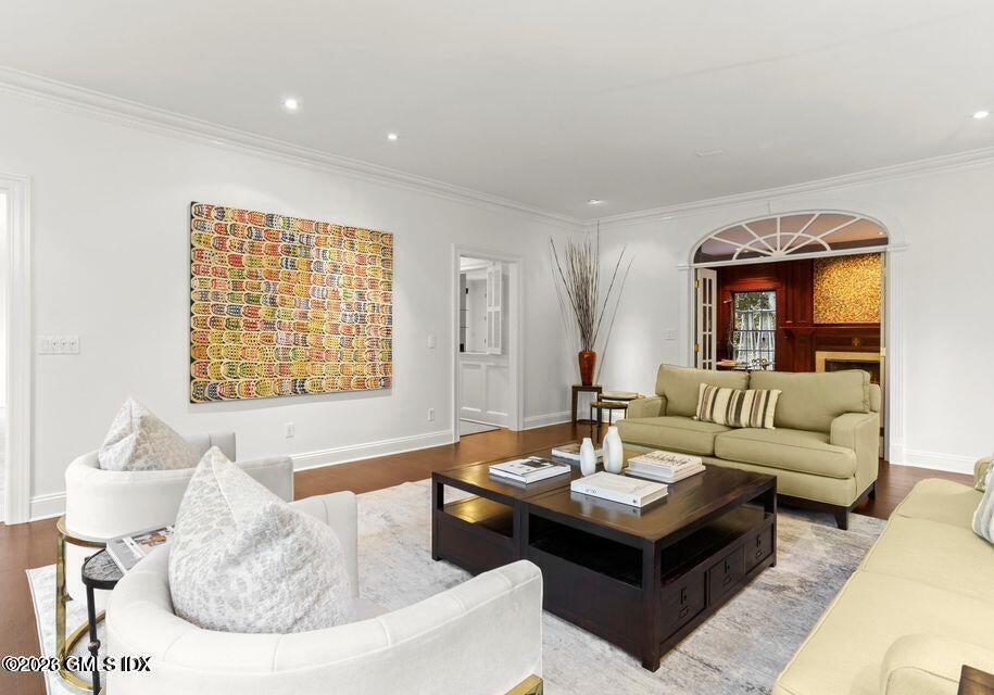 26 Round Hill Road Greenwich, CT 06831 - Photo 7 of 19 Living Room with Office