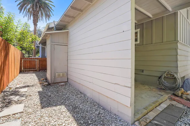 a backyard of a house