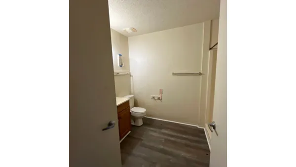 a bathroom with a toilet