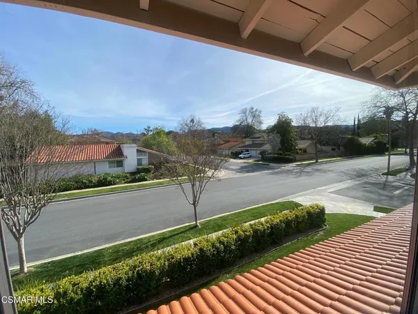 a view of a terrace with a yard