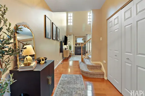 view of a living room and dining room