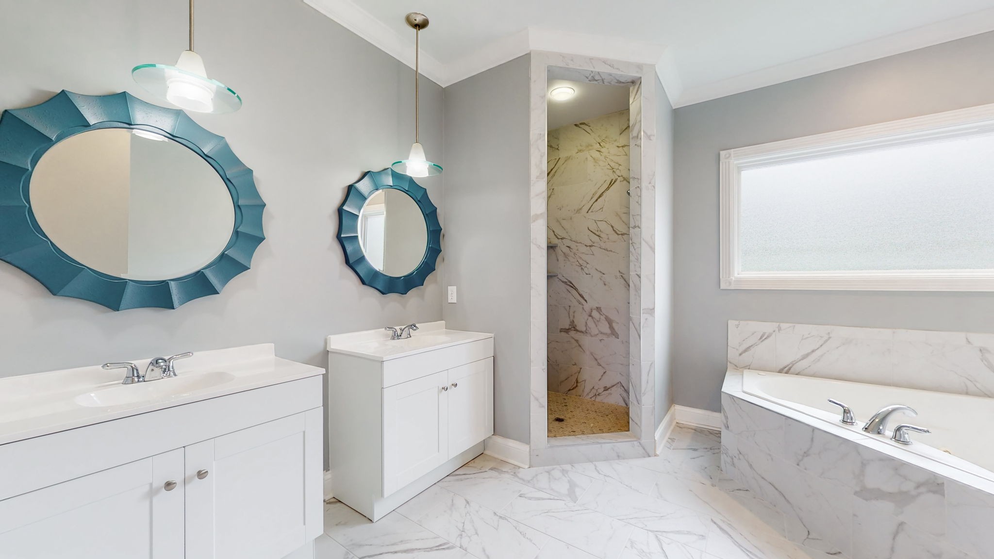 447 Ranch Road Portland, TN 37148 - Photo 11 of 27 a spacious bathroom with a double vanity sink mirror and bathtub