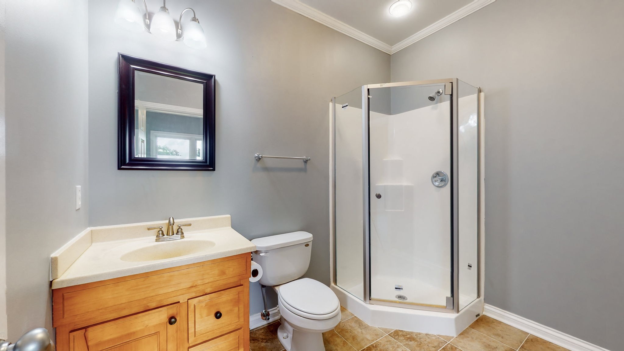 447 Ranch Road Portland, TN 37148 - Photo 16 of 27 a bathroom with a granite countertop sink toilet and shower