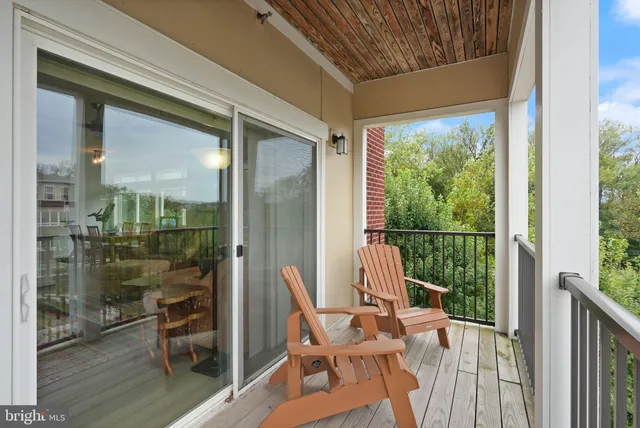 a view of a city from a balcony