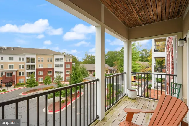 a balcony with street view