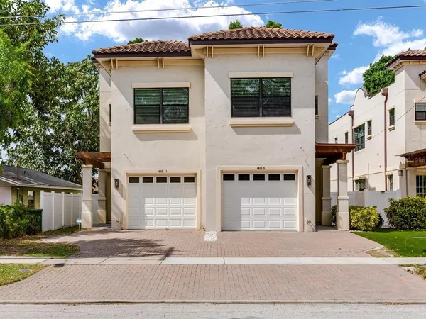 a front view of a house