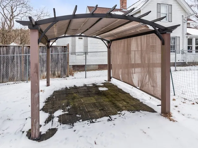 a view of a backyard of a house