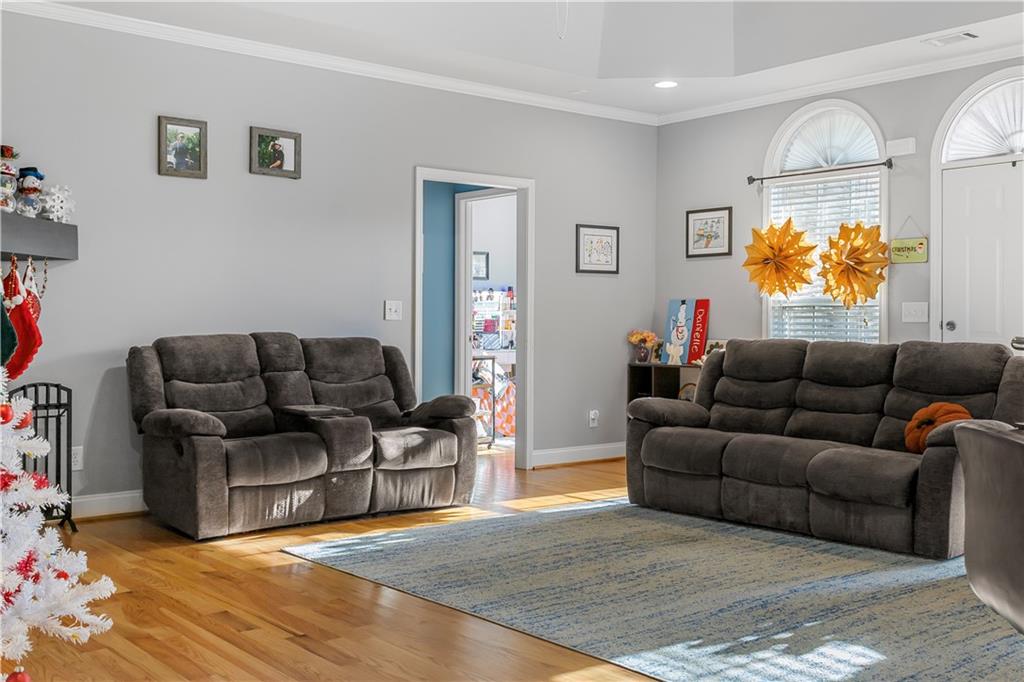 235 Brooks Road Pendergrass, GA 30567 - Photo 5 of 33 a living room with furniture and a flat screen tv