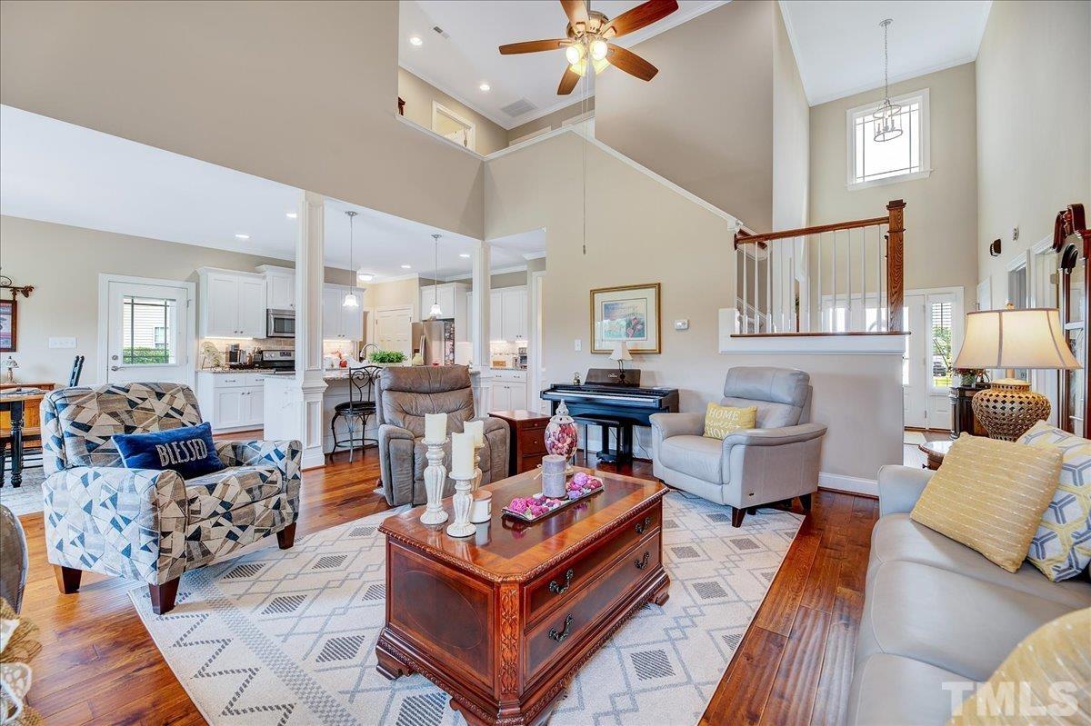 97 Baldwin Ridge Court Willow Spring, NC 27592 - Photo 16 of 46 a living room with furniture and a view of kitchen