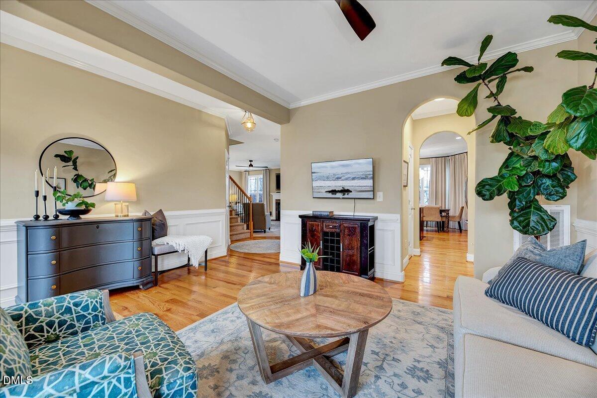 454 Big Willow Way Rolesville, NC 27571 - Photo 14 of 50 a living room with furniture and a fireplace