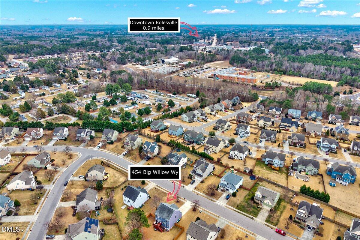 454 Big Willow Way Rolesville, NC 27571 - Photo 46 of 50 an aerial view of residential houses with outdoor space