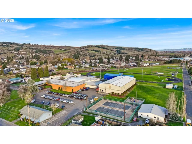an aerial view of multiple house