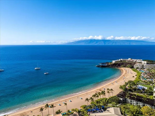 a view of an ocean and beach