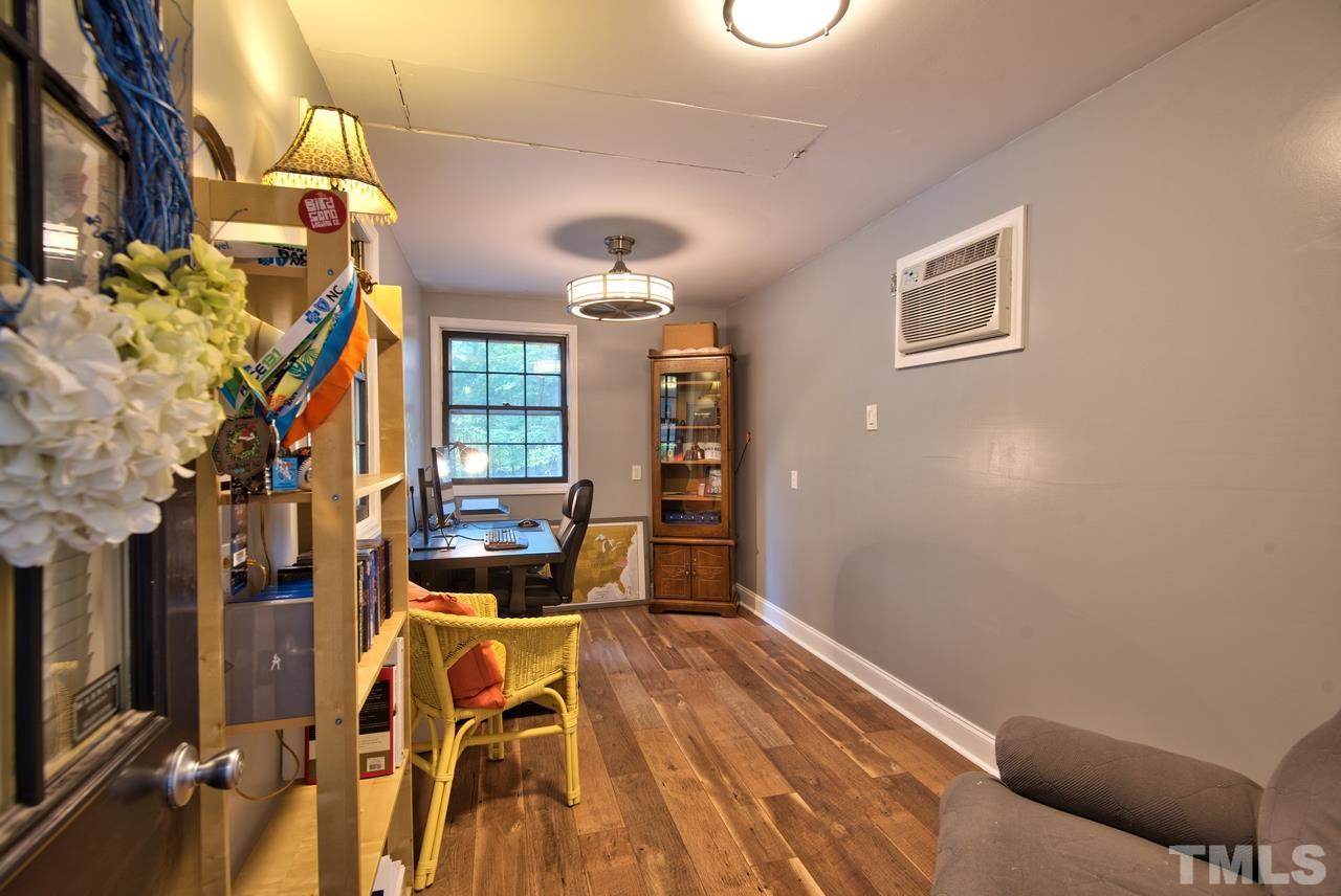 208 Latta Road Durham, NC 27712 - Photo 22 of 25 The Office is not included in the total square footage since you have to walk through the enclosed porch to enter it. It is heated and cooled.