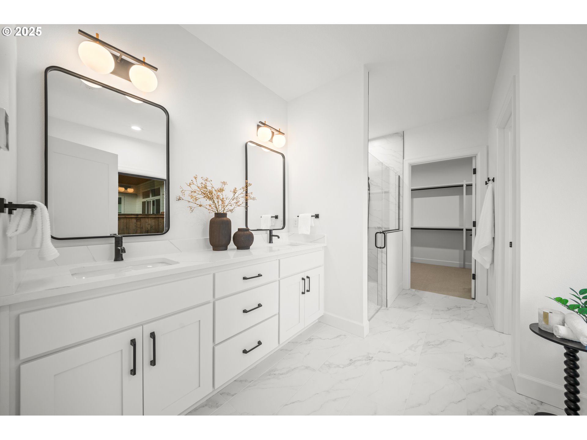 1211 Northwest 150th Street Vancouver, WA 98685 - Photo 18 of 23 a bathroom with a double vanity sink and mirror