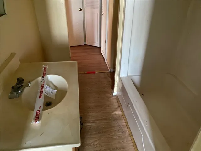 a bathroom with a sink