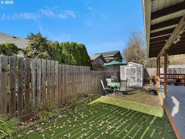 a view of outdoor space with seating area