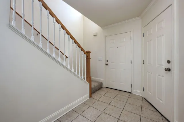 a view of a bathroom with a toilet