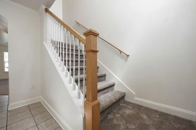 a view of hallway with shower