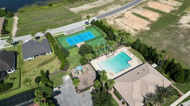 an aerial view of multiple house