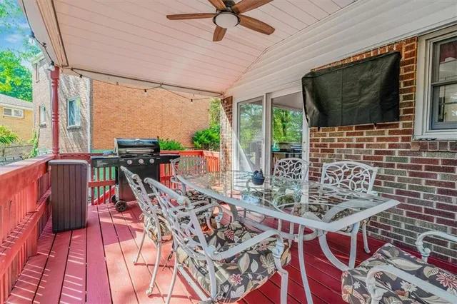 a outdoor space with furniture