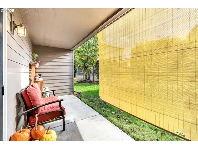 a outdoor space with chairs