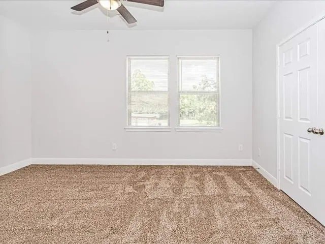 an empty room with a window