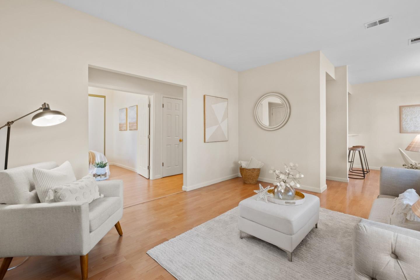 1392 Meadow Ridge Circle San Jose, CA 95131 - Photo 4 of 43 a living room with furniture and wooden floor