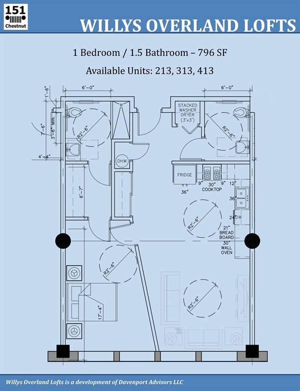151 Chestnut Street, Unit 413 Springfield, MA 01103 - Photo 5 of 11 a picture of a wall with a clock on wall