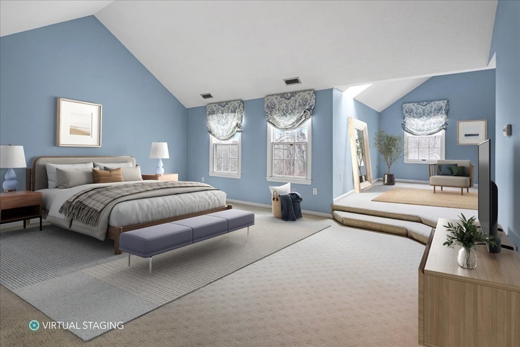 74 Thistle Patch Way, Unit 74 Hingham, MA 02043 - Photo 10 of 22 a bedroom with a large bed and a large window