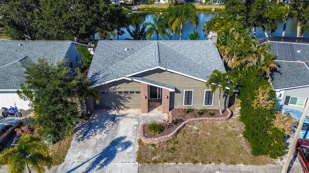 289 Whisper Lake Road Palm Harbor, FL 34683 - Photo 40 of 40 front view of house with a yard and trees
