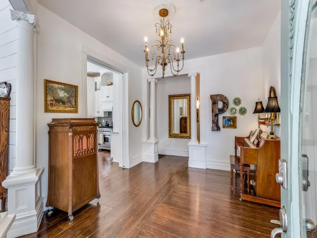 workspace with wooden floor